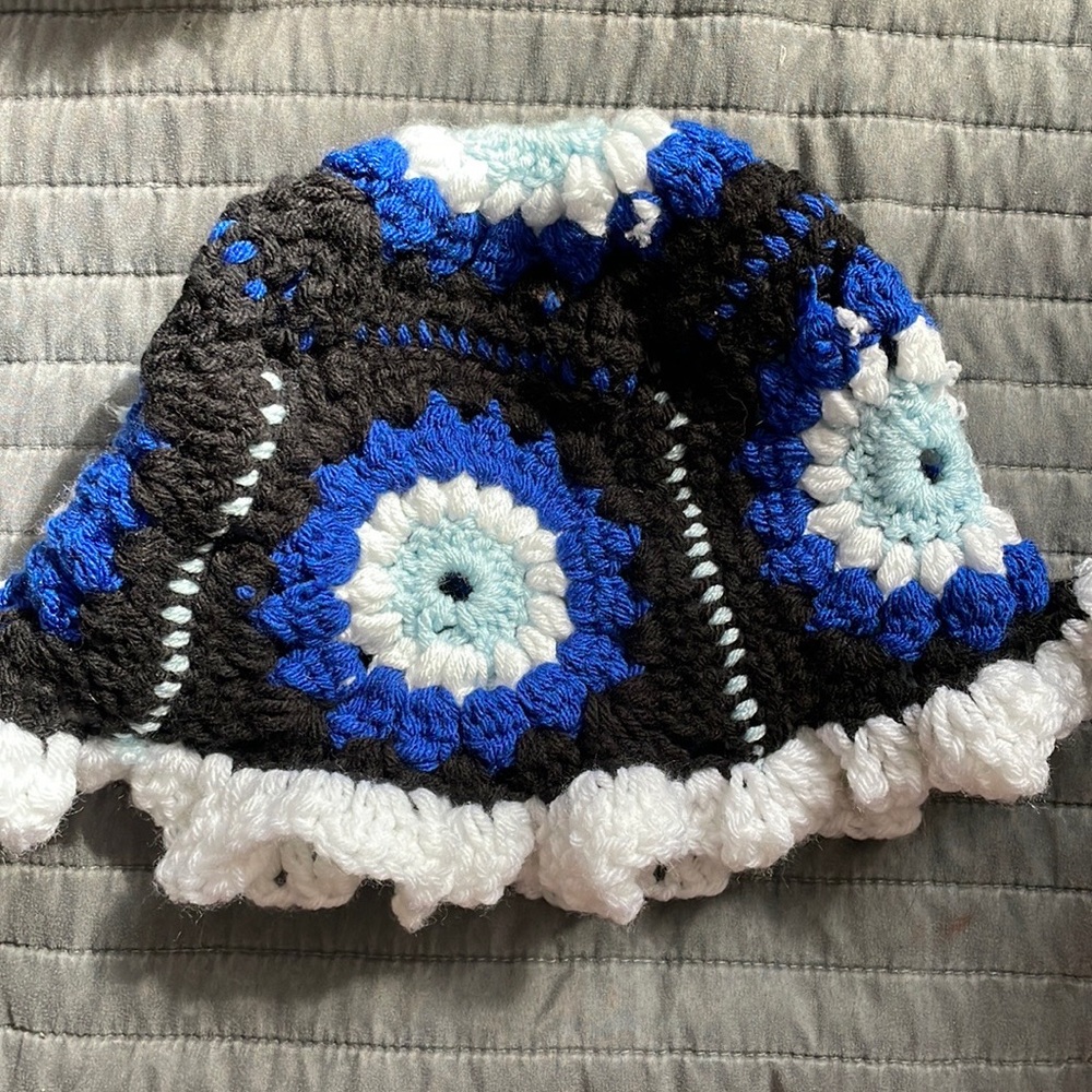 🧿✨ Handmade Crochet Evil Eye Bucket Hat ✨ 🧿